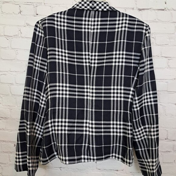 First Lady Checker Blazer Jacket Size 12 - Picture 5 of 11